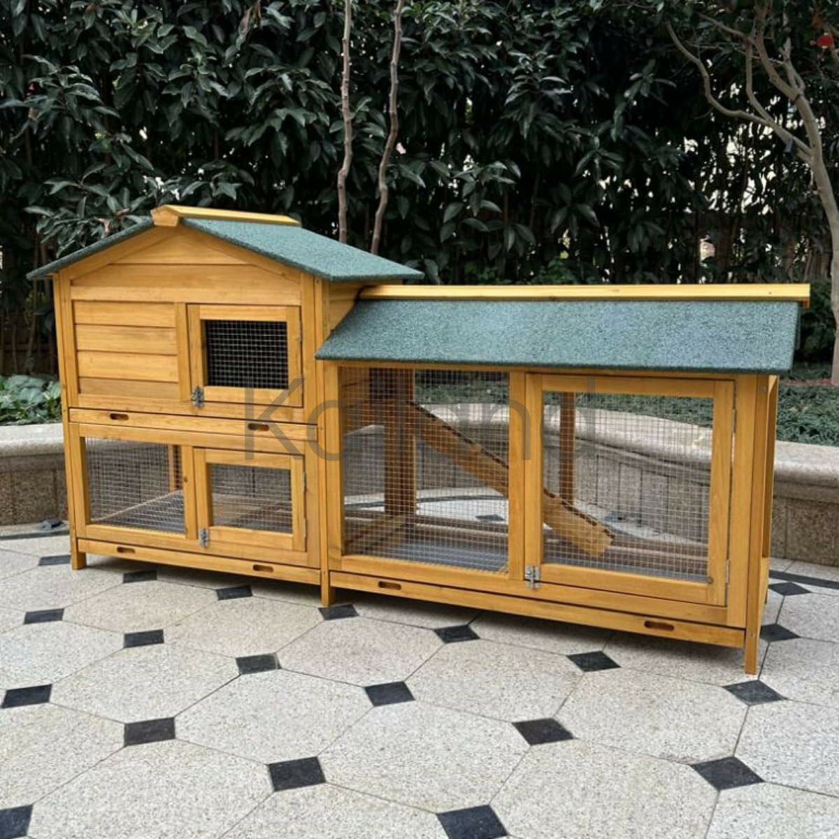 【ポイント3倍!7月限定!店舗の人気商品!】屋外チキンコープ 鶏小屋 マルチレベル耐候性鶏舎 巣箱付き木製家禽ケージ ラン ランプ 金網 取り外し可能な底 丈夫で丈夫 水で洗える組み立て簡単 鶏用ケージ 小屋用 ウサギ バニーケージ 犬 猫 リス ハムスター 車輪付き