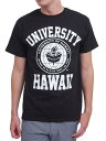 ○o。正規ライセンス ハワイ限定 ハワイ大学 UH クラッシックシール/ブラック メンズ 半袖Tシャツ *ハワイ直輸入*ハワ大 Honolulu Hawaii アメリカ合衆国ハワイ州の州立大学 UNIVERSITY。o○