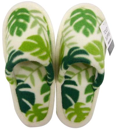 ○o。ハワイアンスリッパ【モンステラ柄グリーン】【メンズ・レディース用】 【ハワイ雑貨】【ハワイアンインテリア】トイレスリッパ。o○　プレゼント父の日のサムネイル