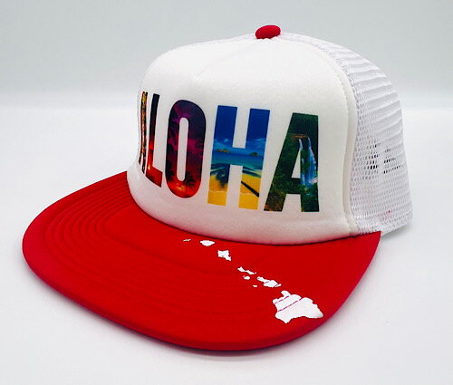 ○o。【数量限定品】ハワイアン ALOHA ロゴ メッシュキャップ 帽子 夏 涼しげ ハワイ諸島 Waikiki ハット メンズ レディース ハワイお土産 プレゼント Hawaii ハワイアン雑貨 ハワイアン小物 ハワイ直輸入 ハワイ 人気 かっこいい お洒落 ハワイ好き ALOHA。o○