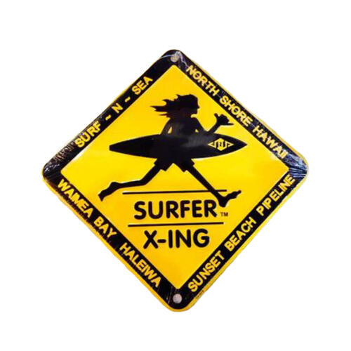 ○o。【新作入荷!!】SURF-N-SEA(サーフアンドシー）標識型看板 SURFER X-ING ノースショアで人気のサーフショップ ハワイ大人気ブランド ハワイアン雑貨 ハワイアン小物 ハワイ直輸入 ハワイ雑貨 お土産 標識 サーフィン ハレイワ。o○