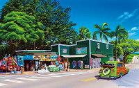 ○o。キャンバスパネル絵 (Haleiwa)30x60x1.8cm ハワイアン雑貨*ハワイアンインテリア*壁掛け 絵 ハワイ雑貨 絵画 アート お土産 ハレイワ ノースショア。o○