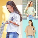 ○o。ハワイアン ALOHA 刺繍入り レディース 半袖Tシャツ フリーサイズ トップス 夏 サーファー ハワイ 西海岸 南国 カリフォルニア 海 サーフ サーフィン　ボタニカル ゆったり 丈短め カットソー。o○ その1