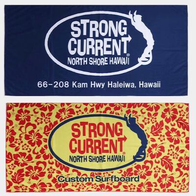 ○o。ハワイアン STRONG CURRENT ストロングカレント ビーチタオル バスタオル 海 砂浜 メンズ レディース ハワイアンインテリア ノースショアシ...
