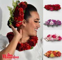 ○o。【Maunaloa】ハワイアン ビューティーローズ クリップ ヘアクリップ 髪飾り フラダンス ハワイ雑貨 ハワイアン雑貨 フラ小物 マウナロア フラダン...