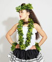 ○o。【Maunaloa】ハワイアン プレミアムレザーファンレイ 110cm フラダンスレイ ハワイ雑貨 ハワイアン雑貨 ハワイアンインテリア フラダンス フラ...