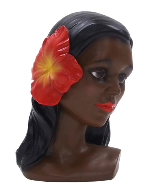 ○o。ハワイアン フラヘッド 貯金箱 ハワイアンドール バンク 約22.5cm アンティ オブジェ ハワイアン雑貨 ハワイアンインテリア ハワイ雑貨 アメリカン雑貨 アメリカ 可愛い プレゼント 。o○(3)