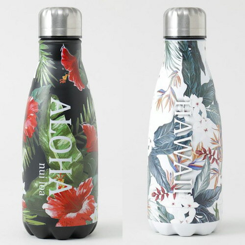 ○o。ハワイアン 耐熱ボトル ステンレス保冷・保温マグボトル 水筒 450ml ハイビスカス プルメリア 日用品 キッチン雑貨 キッチン用品 ハワイアン雑貨 魔法瓶 西海岸風 ビーチ 海 ALOHA キャンプ イベント ハワイ プレゼント。o○のサムネイル