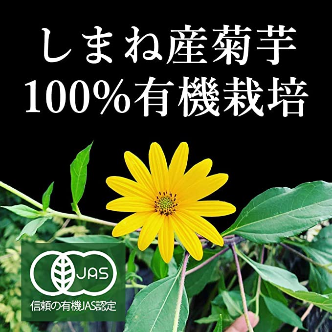 菊芋パウダー島根県産イヌリン有機栽培有機JAS認定100g(イヌリン36g)無添加無農薬食物繊維水溶性食物繊維送料無料(ネコポス・追跡番号あり)
