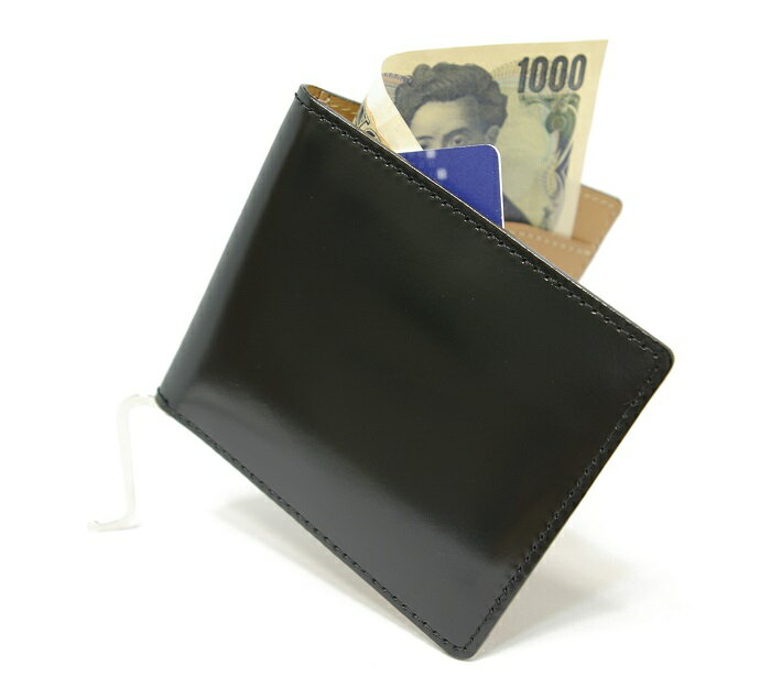 コードバン コードバン マネークリップ 高品質 日本製 カードポケット付 スマート ウォレット Cordovan Money clip 馬 馬革 札挟み 札バサミ 財布