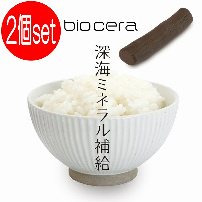 【2個セット】炊飯器に入れるだけでミネラル成分アップ! bio cera ミネラル炭 深海ミネラル補給 日本製 カルシウム マグネシウム 伊原企販