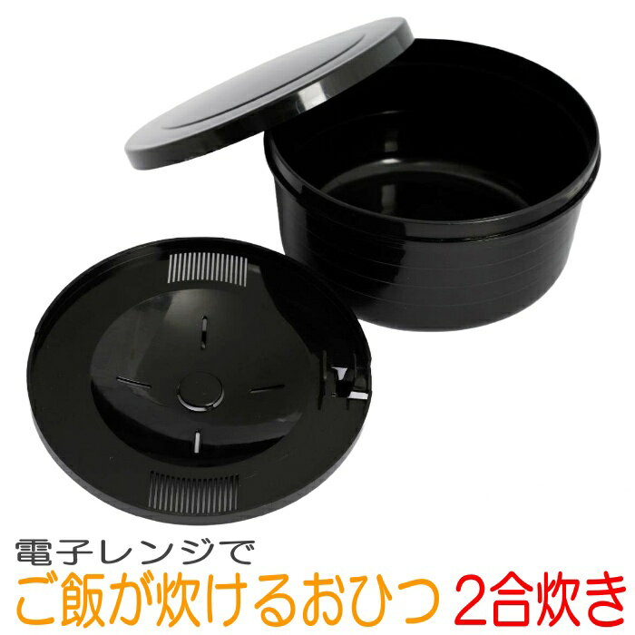 ご飯が炊けるおひつ 2合炊き 備長炭配合 電子レンジ 炊飯 保存 再加熱 食洗機対応 【配送方法：定形外郵便】