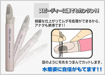 即発送【配送未着保証有】【すぐ使える電池2本プレゼント】シルキーケア ヒートカッター Vライントリマー ビキニラインケア アンダーヘアのお手入れ ムダ毛処理 SILKYCARE ラヴィア 【配送：ゆうパケット2】