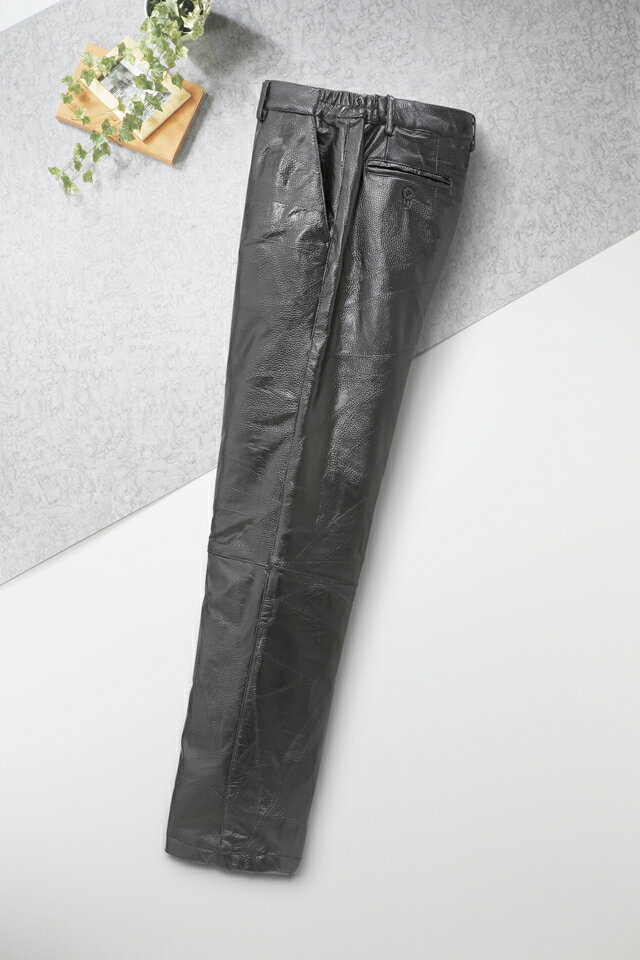 ラム革 パッチワーク 柄型押 パンツ Franco Collezioni フランコ・コレツィオーニ