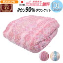 【2500円光触媒加工無料!】ハンガリー産ホワイトダックダウン90% エクセルゴールドラベル 高級羽毛肌掛け布団 肌布団 肌かけ はだかけ ダウンケット ダブルロング DL 190×210cm DP350以上 立体キルト クリーンアップ加工済 柄おまかせ 日本製