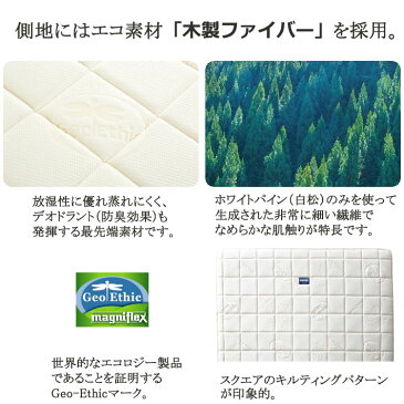 マニフレックス フラッグ・FX セミダブル(120×195×22cm)【12年保証】マットレス【送料無料】【体圧分散】厚め ベッドタイプ 腰痛 高反発 ノンスプリング ノンコイル magniflex®