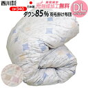 【2500円光触媒加工無料！】【西川】羽毛布団 ダックダウン85％ 冬用羽毛掛け布団 190×210cm (ダブルロング)DL DP340 羽毛掛布団 ふとん 西川羽毛ふとん 日本製 ふんわり 羽毛掛け布団