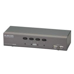 エレコム 【4回路】【USB】パソコン切替器 KVM-NVU4
