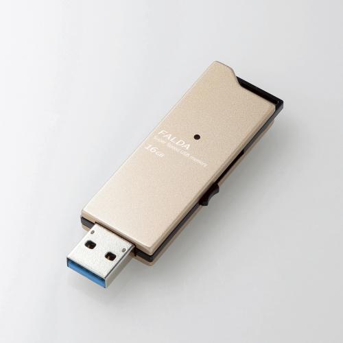 [ELECOM(エレコム)] 高速USB3.0メモリ(スライドタイプ) MF-DAU3016GGD