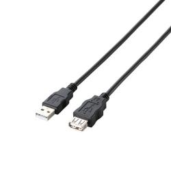 エレコム [1.0m]エコUSB2.0延長ケーブル（AM-AFタイプ） U2C-JE10BK【USB延長コードUSB延長ケーブル比較通販】