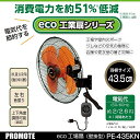 【安心の正規品】\ 省エネ工場扇風機 /工場や室内スポーツなど活躍 プロモート eco工場扇 壁掛型 43.5cm羽根 消費電力を約51%低減 工場や室内スポー...