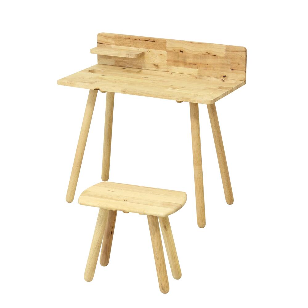 クロシオ NATURE エシカルデスク2点セット 幅75cm 組立式 木目調