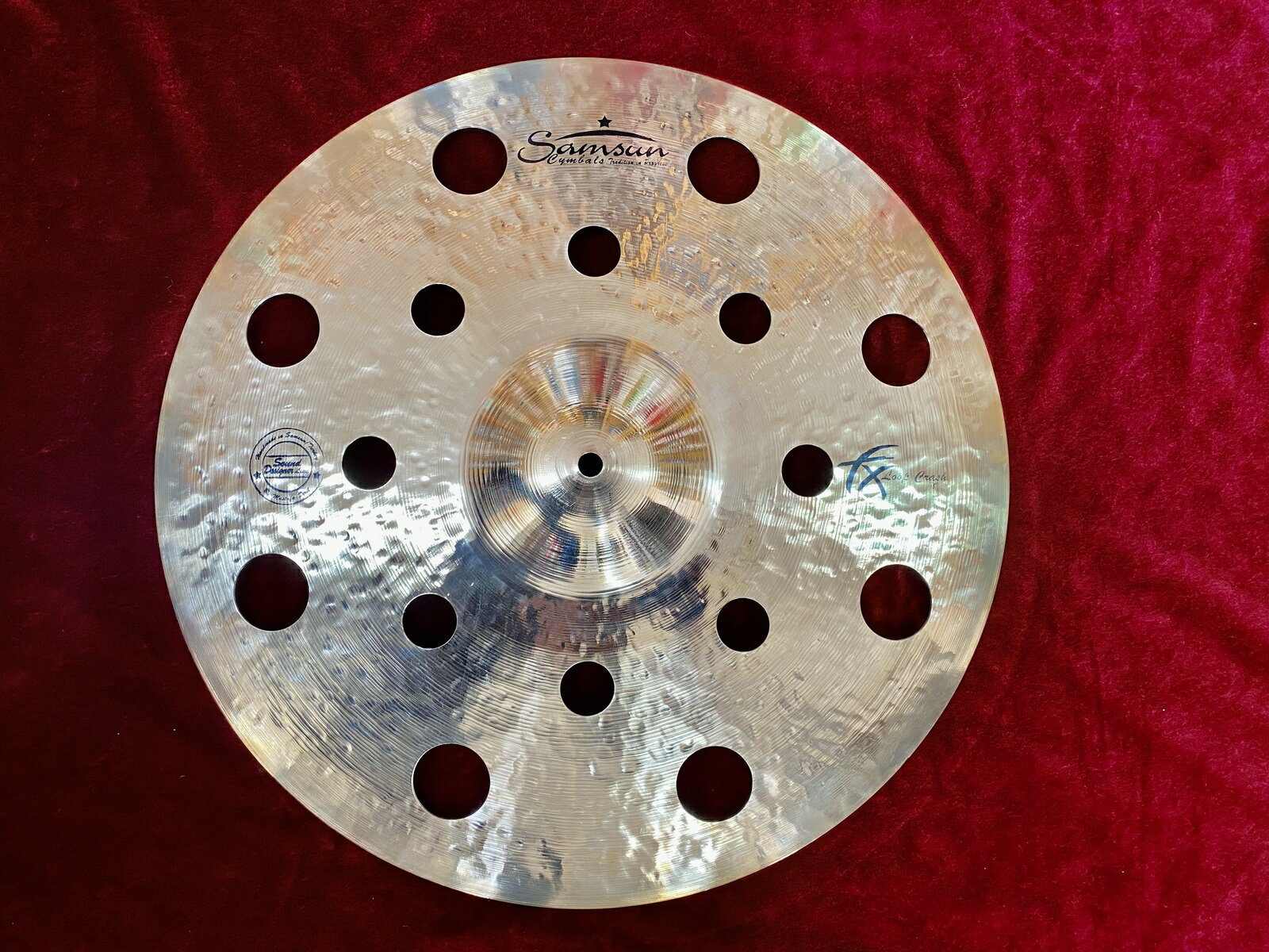 Samsun Cymbal Brilliant FX Loop Crash 18” シンバル トルコ産 クラッシュシンバル 穴あき クラッシュ 楽器パーツ …