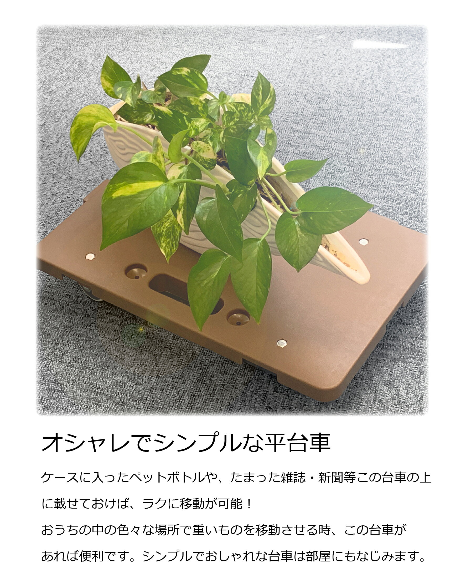 [2台セット] カラー連結平台車 ホームキャリ...の紹介画像2