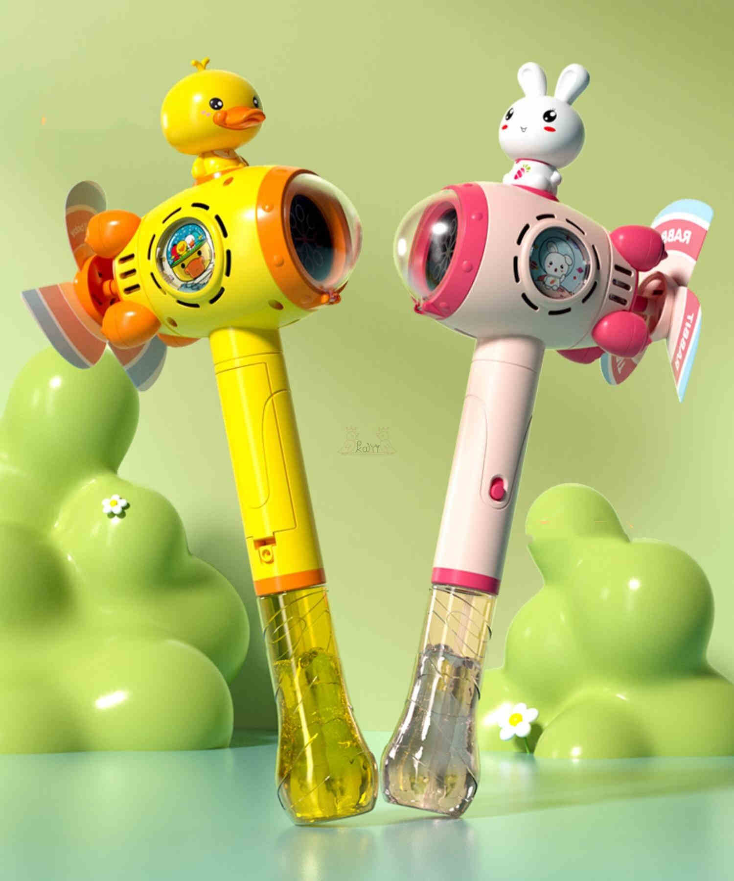 シャボン玉 かわいい アヒル うさぎ 電動しゃぼん玉 キッズ おもちゃ 男女共通　シャボン玉マシーン 電動 自動シャボン玉機 ブルライト付 キラキラ ポータブル 公園遊び ピクニック キャンプ こどもの日 誕生日 お祝い プレゼントのサムネイル
