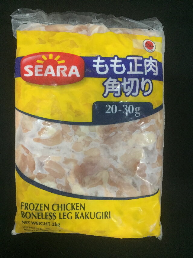 冷凍 鶏もも肉角切り 2kg カットタイプ 1つ 20g〜30g 業務用 鶏肉 鳥肉 とりにく モモ肉 唐揚げ 7002906689