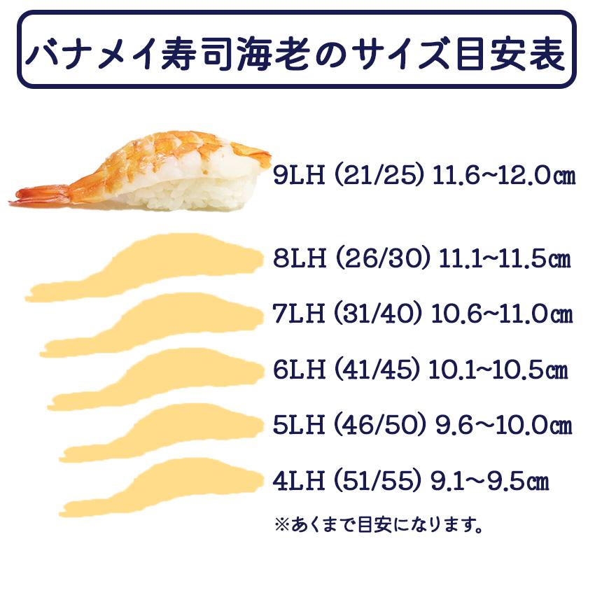 寿司海老 バナメイ 頭肉付 20枚入り 6LH...の紹介画像2