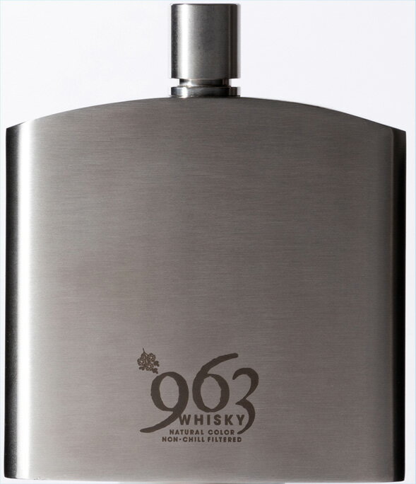 【送料無料(沖縄除く)】「963」ロゴ入り オリジナル スキットルボトル 170ml 登山 キャンプ バーベキュー アウトドア