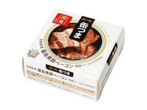 K&K 缶つま 宮崎県産 霧島黒豚ベーコン F3号缶 x6