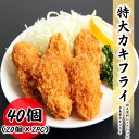 【クーポンで最大15,000円OFF】特大カキフライ 40個セット(20個入×2PC)広島県産 約40g 食品 冷凍便 牡蠣 カキ
