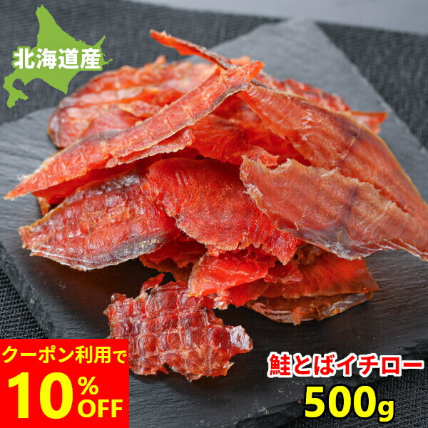 ＼クーポン利用で10%OFF／鮭とば イチロー 500g お徳用 北海道産 鮭とば 訳あり 送料無料 皮なし 皮無し 鮭トバ サケトバ スライス ソフト ひと口サイズ 家飲み おつまみ 酒の肴 珍味 お取り寄せグルメ メール便 SL sale セール