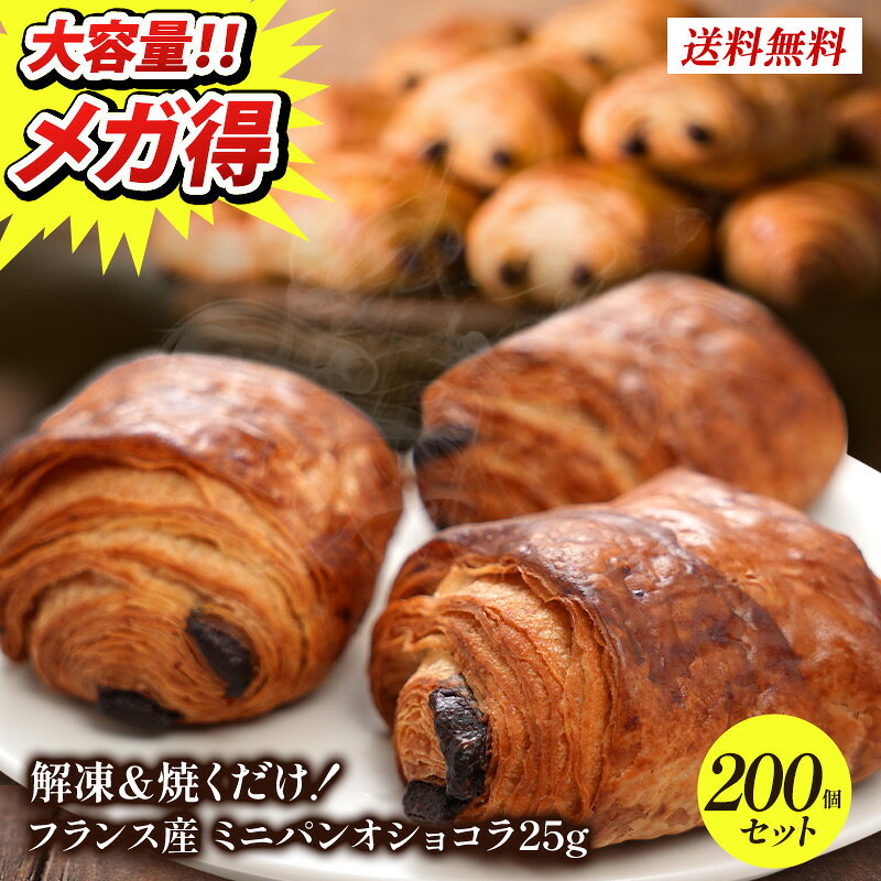 《衝撃の42円/個!!》 フランス産 ミニパンオショコラ 25g×200個【送料無料】【3〜4営業日 ...