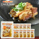 ＜＜ ITEM INFORMATION ＞＞ 名称 【uchipac】内野家の豚の角煮×10袋 商品詳細 《保存料・着色料・増粘剤無添加＋常温1年7ヶ月。創業40年のお惣菜屋さんが作る、レトルト惣菜》 創業40年以上お惣菜を作り続けてきた「内野家」が生んだ、美味しいものにこだわり、できたての味を真空パックにした常温保存できるレトルト惣菜「uchipac」。 温めずにそのまま食べることもできる、便利な「uchipac」シリーズのなかで、ぜひお試しいただきたいお惣菜だけをセットにして詰め込みました。 お惣菜は長期保存させるため冷凍加工されることが多いのですが、この商品は常温保存OK。しかも、製造から1年7ヶ月と長期間保存できるんです。さ 毎日の食事で偏りがちな栄養素の補填、いつもの食事にプラスしたりはもちろん、お弁当に入れたり、離れて暮らす家族へ仕送りとしても。また、常温OK＆温めなくても美味しくいただけるので、いざというときの備蓄食にも最適です。ストックしておくと、なにかと本当に便利！忙しい毎日を過ごす方にピッタリなお惣菜セットです。 原材料名 【豚の角煮】豚肉（スペイン）、玉ねぎ、生姜、醤油、砂糖、みりん、酒、（一部に豚肉・小麦・大豆を含む） 内容量 120g×10パック 賞味期限 お届けから1年以上 保存方法 直射日光を避け、常温で保存してください。 製造者 有限会社 ウチノ 兵庫県西宮市浜町13−2 出荷日/着日 配送方法 常温のみ 同梱包 常温配送の商品と同梱が可能です。 ※予約商品との同梱の場合は、予約商品の発送日にあわせて発送させていただきます。 備考 ※写真はイメージです。実際にお届けの商品は形状やパッケージが異なる場合があります。