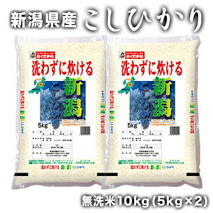 令和2年度 新潟県産こしひかり 無洗米 10kg ［5kg×2］＜白米＞30kgまで1配送でお届け北海道・沖縄・離島は送料無料対象外【送料無料】【3〜4営業日以内に出荷】