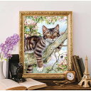 【激安挑戦・厳選品質】 ダイヤモンドアート 初心者 セット キット 猫 ねこ 5D ダイヤモンドアート 動物 DIY ビーズ絵画キット 図案 初心者 中級者 や...