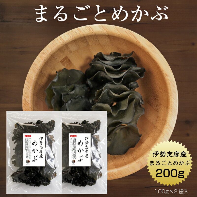 めかぶ まるごとめかぶ　伊勢志摩産 100g×2袋　ジャンボパック　国産 三重県 伊勢志摩 乾燥 メカブ 保存食