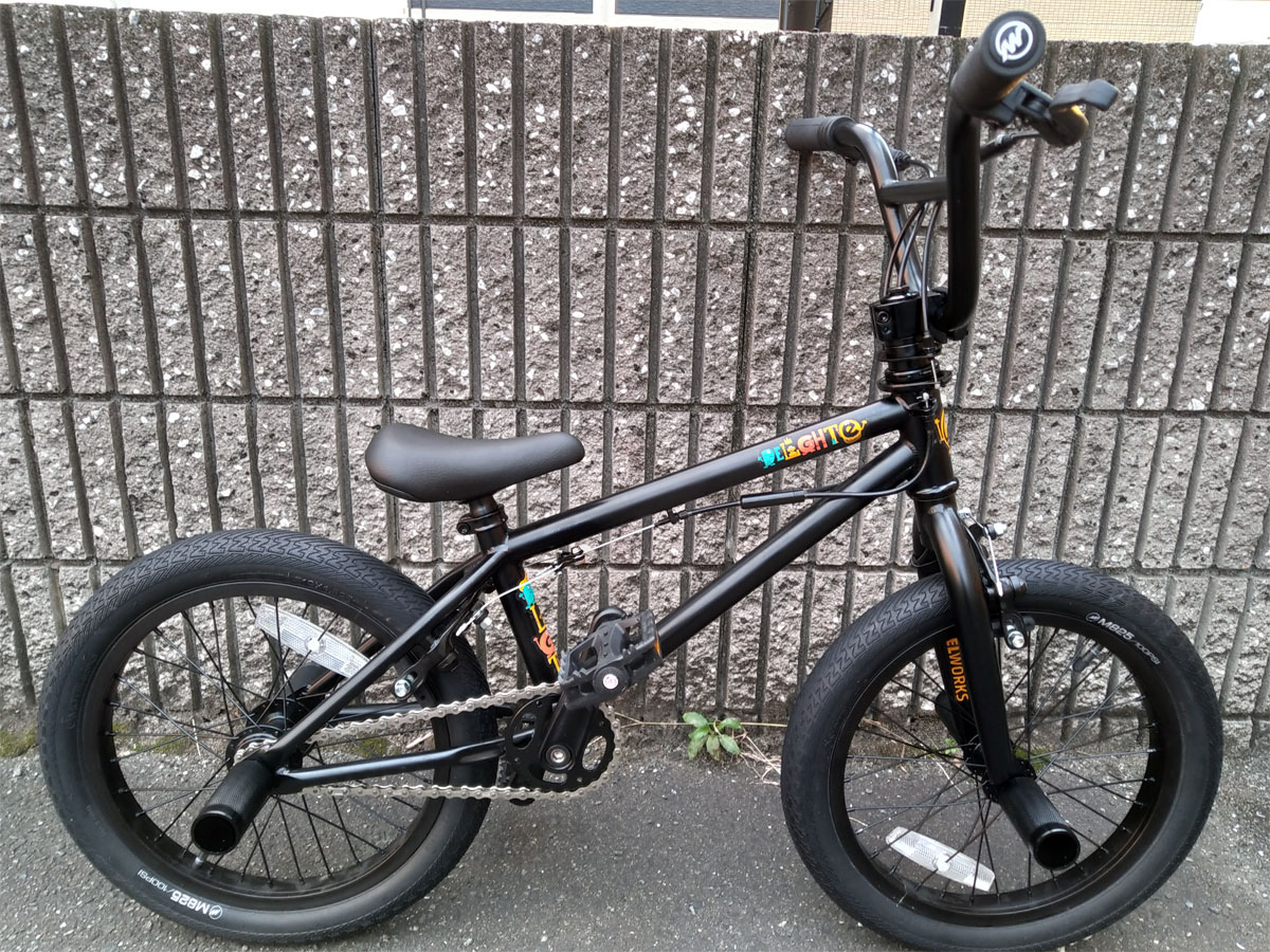 BMX 子供 16インチ キッズ クルクル【MOTEL WORKS DELIGHT-E 2023 matt black カラー】本格 フリースタイル バイク フラット BMX