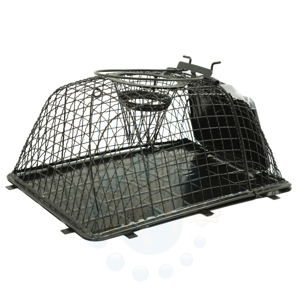 ネズミ捕獲器 ネズミ駆除 チューハウス型 ブラック ワイド 約W21.3×D28.5×H13.0cm ネズミ捕り 捕獲器 対策 設置 コンパル