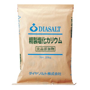 塩化カリウム 25kg 精製 袋入 食品添加物 結晶 調味料 無色 無臭 ダイヤソルト※代引き不可・返品不可・キャンセル不可 【北海道・沖縄・離島配送不可】