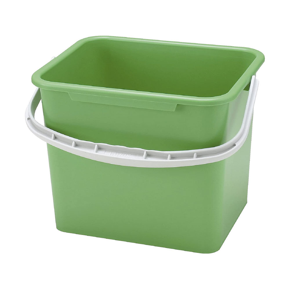 セイワ 8Lバケツ 緑 WP-150-4 角型バケツ ポリプロピレン製