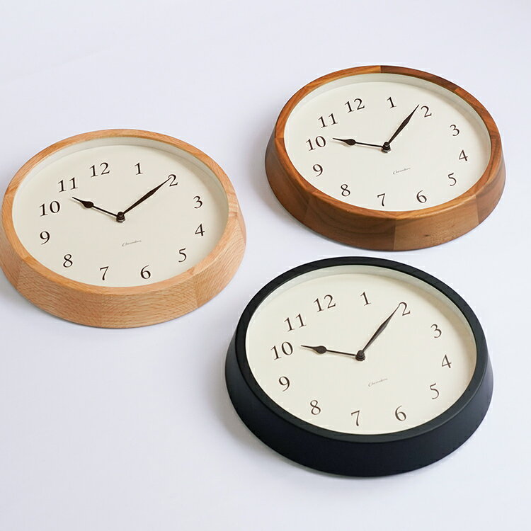 乐天商城 - 掛け時計 アナログ 電波 電波時計 木製 Clair CLOCK クレールクロック 天然木 日本製 INTERZERO インターゼロ CH-076 電波スイープ 静か 無音 ウォールクロック 壁掛け おしゃれ 電池 アナログ 寝室 プレゼント 新居祝い