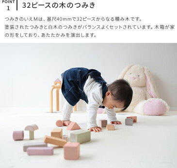 【送料無料・一部地域を除く】エドインター NIHON つみきのいえM【エド・インター 木製玩具 木のおもちゃ 家 おもちゃ 2歳 1.5歳 かわいい 知育玩具 出産祝い 内祝い 誕生日 ベビー 赤ちゃん 子供 キッズ 日本製 男の子 女の子 ギフト プレゼント テレワーク 在宅】