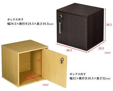 キューブボックス CUBE BOX 鍵付き【カギ付き カギ 鍵 鍵付 扉付き 収納ボックス カラーボックス 木製 収納 ブラウン 茶 ナチュラル 収納 収納棚 組み合わせ自由 ロッカー おしゃれ家具 スリム 本棚 インテリア 一人暮らし 新生活 テレワーク 在宅】