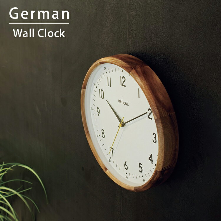 掛け時計 ジェルマン German | インターフォルム 壁掛け時計 時計 おしゃれ かわいい 電波時計 電波 ウォールクロック 北欧 シンプル インダストリアル ヴィンテージ リビング ダイニング インテリア ギフト ウッドフレーム プレゼン シンプル ナチュラル