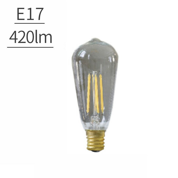 【LED電球 E17 レトロ球 420LM 1球】