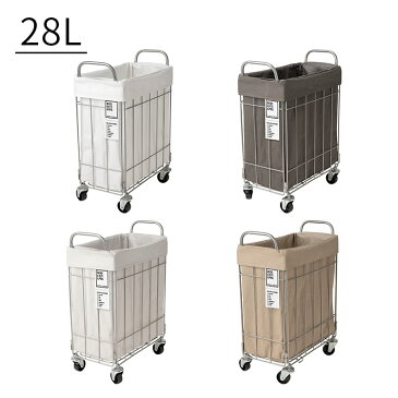 ランドリースクエアバスケット 折り畳み式 28L【フォールディング 折りたたみ 折り畳み コンパクト スリム 手洗い可 バスケット 可愛い かわいい おしゃれ シンプル ブリッド 洗濯 洗濯カゴ 洗濯かご キャスター付き キャスター 新生活 ラミネート加工】